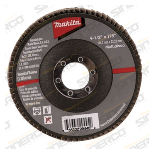 Imagen de MULTIDISCO FLAP DESBASTE 4 1/2" GRANO 60 C/10 PZAS