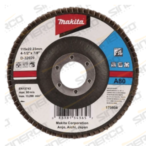 Imagen de MULTIDISCO FLAP DESBASTE 7" GRANO 80 MAKITA C/10 P