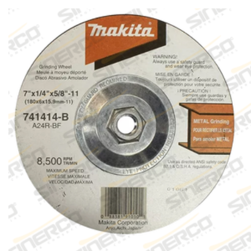 Imagen de DISCO DESBASTE METAL C/ADAPTADOR 7"