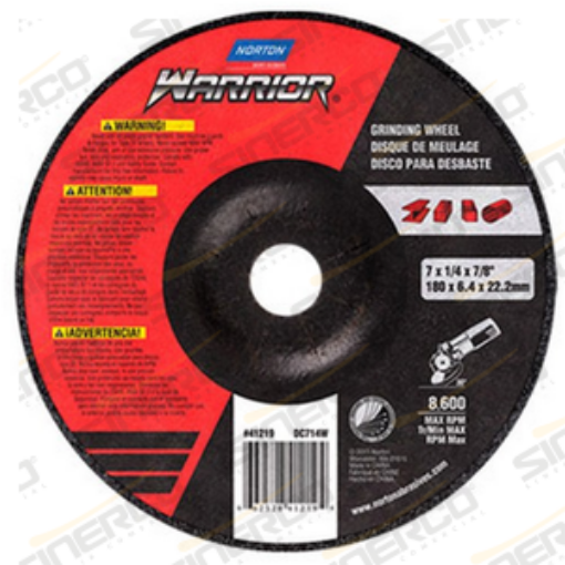 Imagen de DISCO DESBASTE T27 WARRIOR 4-1/2" X 1/4" X 7/8"