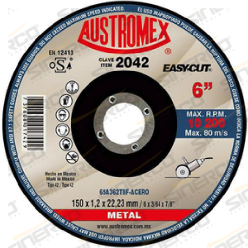 Imagen de DISCO CORTE METAL SP T-42 6X0.045X7/8" EASY-CUT