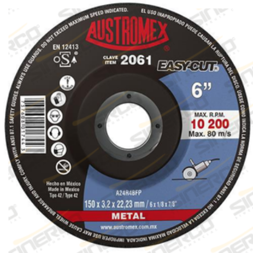 Imagen de DISCO CORTE METAL T-42 6X1/8X7/8" EASY-CUT