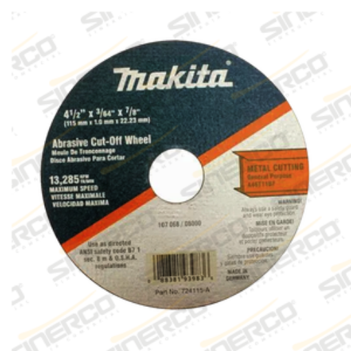 Imagen de DISCO DE CORTE 7" X 1/16" X 7/8" MAKITA CJA C/25PZ