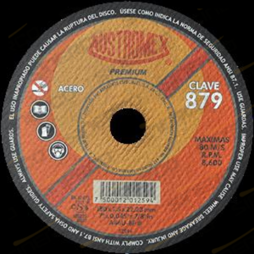 Imagen de 879 DISCO CORTE METAL 7"X0.045"X7/8" PREMIUM