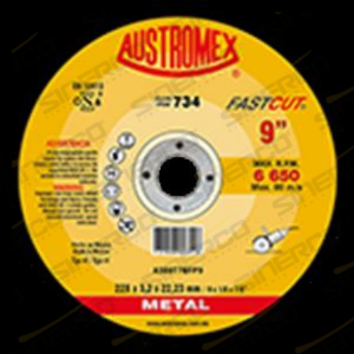 Imagen de 734 DISCO CORTE PLANO C/REFUERZO LATERAL 9X1/8X7/8