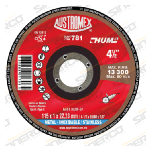 Imagen de 781 DISCO PLANO CORTE HUM 4-1/2X0.040X7/8™