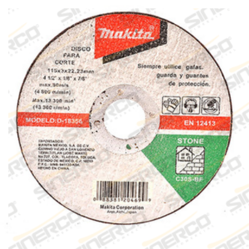 Imagen de DISCO CORTE CONCRETO PLANO 4 1/2" 3MM