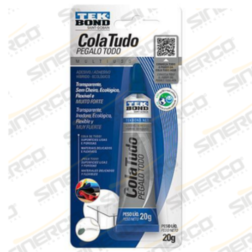 Imagen de ADHESIVO HÍBRIDO PEGA TODO TEKBOND 20G TUBO BLISTER TRANSPARENTE