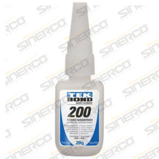 Imagen de ADHESIVO INSTANTÁNEO 200 TEKBOND 20G TUBO APLICADOR CAJA C/10 A