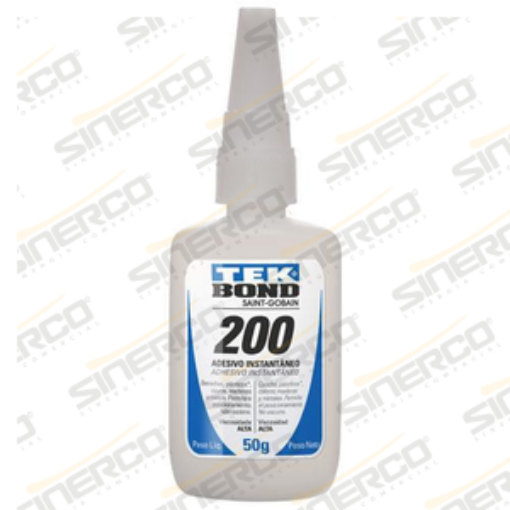 Imagen de ADHESIVO INSTANTÁNEO 200 TEKBOND 50G TUBO APLICADOR CAJA C/10 A