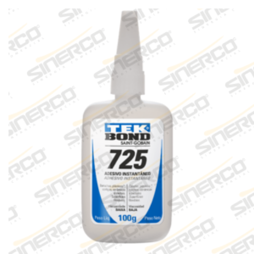 Imagen de ADHESIVO INSTANTÁNEO 725 TEKBOND 100G TUBO APLICADOR CAJA C/10 A