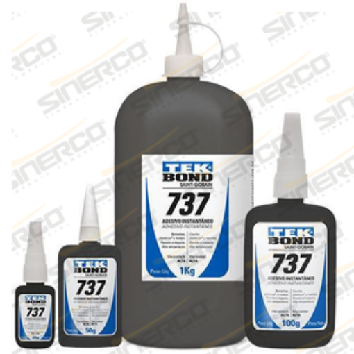 Imagen de ADHESIVO INSTANTÁNEO 737 TEKBOND 20G TUBO APLICADOR CAJA C/10 A NEGRO