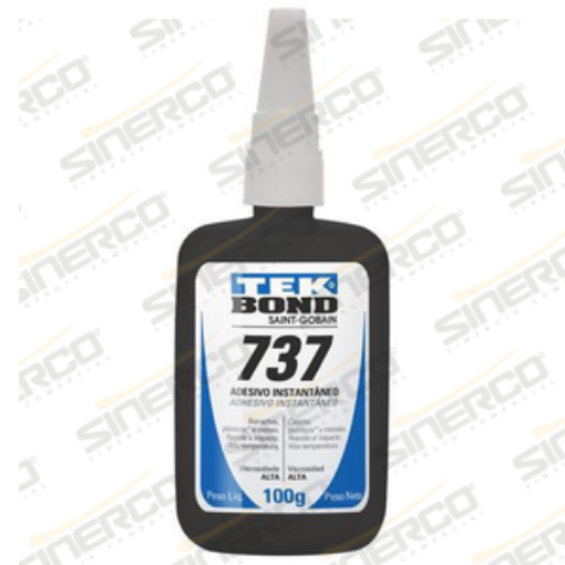 Imagen de ADHESIVO INSTANTÁNEO 737 TEKBOND 100G TUBO APLICADOR CAJA C/10 A NEGRO