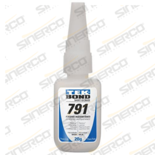 Imagen de ADHESIVO INSTANTÁNEO 791 TEKBOND 20G TUBO APLICADOR CAJA C/10 A