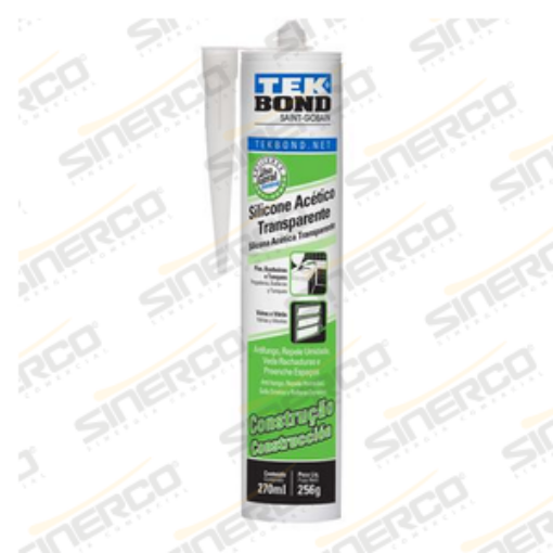 Imagen de SILICONA ACETICA CONSTRUCCIÓN TEKBOND 256/270G/ML CARTUCHO