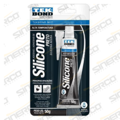 Imagen de SILICONA ACETICA ALTA TEMPERATURA TEKBOND 50G BLISTER NEGRO