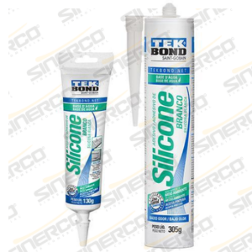 Imagen de SILICONA BASE AGUA TEKBOND 130G TUBO BLANCO
