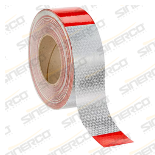 Imagen de 3M 983 CINTA REFLEJANTE ROJO-BLANCO .048 X 45.72 M