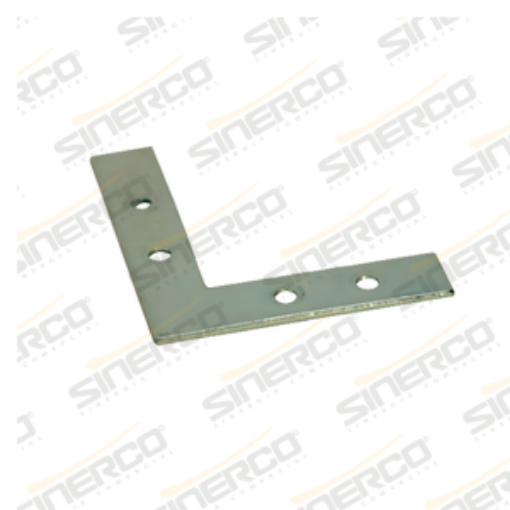 Imagen de ESCUADRA PLANA GALVANIZADA 64MM-2 1/2" CON 24 PZAS