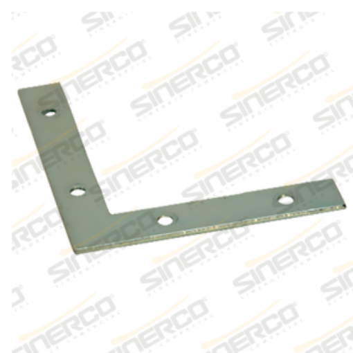 Imagen de ESCUADRA PLANA GALVANIZADA 89MM-3 1/2" CON 24 PZAS