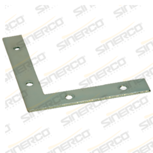 Imagen de ESCUADRA PLANA GALVANIZADA 101MM - 4" CON 24 PZAS
