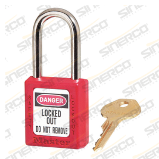 Imagen de CANDADO DE SEGURIDAD MASTER LOCK ROJO