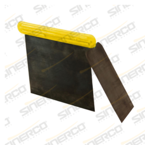 Imagen de CUÑA ACERO P/RESANAR GRANDE C/MANGO PLASTICO C/25P