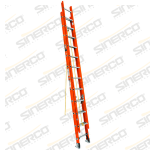 Imagen de ESCALERA EXTENCION FIBRA VIDRIO ROJA 16-32 PELDAÑO