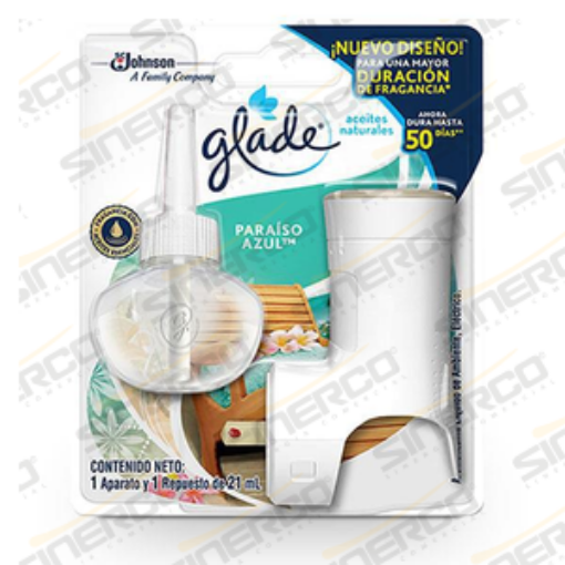 Imagen de GLADE PLUG INS ACEITES NATURALES 21ML PARAISO AZUL