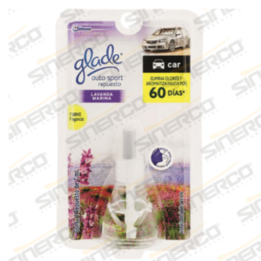 Imagen de GLADE AUTO SPORT REFILL 7ML LAVANDA