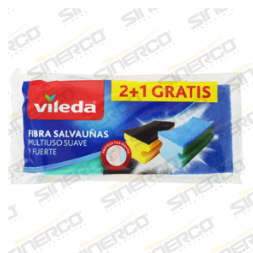 Imagen de VILEDA FIBRA SALVAUÑAS MULTIUSO SUAVE/FUERTE 3PACK