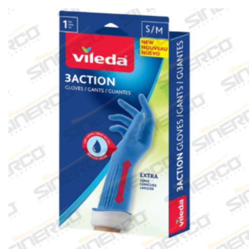 Imagen de VILEDA GUANTE 3ACTION EXTRA LARGOS MEDIANO