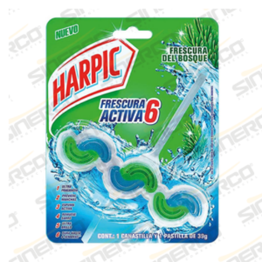 Imagen de RECKITT HARPIC 3060477 PASTILLA SANITARIA WAVE 39 G. HARPIC AROMA PINO        