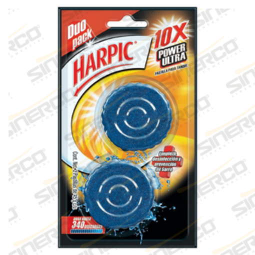 Imagen de HARPIC PASTILLA P/TANQUE ACUATICO AZUL 2PK 90GR
