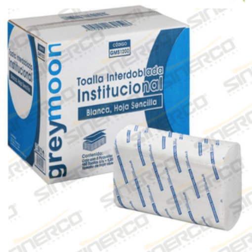 Imagen de TOALLA INTERDOBLADA 8 PAQ C/150 PZAS GREY MOON