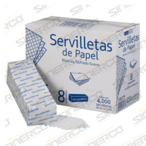 Imagen de SERVILLETAS DE PAPEL 4000 PZAS GREEY MOON 8 PAQUETES DE 500 SERV