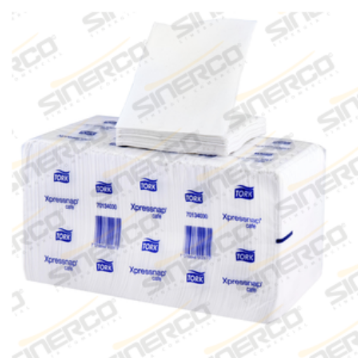 Imagen de TORK XPRESSNAP CAFÉ® SERVILLETA BLANCA 12 PQ / 500 PZ
