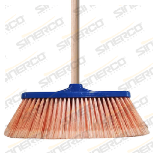 Imagen de SINERCO ESC0017-MAD ESCOBA NAPOLITAN AZUL C/BASTÀN BASTÀN MADERA