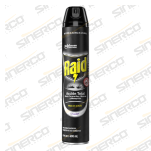 Imagen de INSECTICIDA RAID ACCION TOTAL AEROSOL 400ML