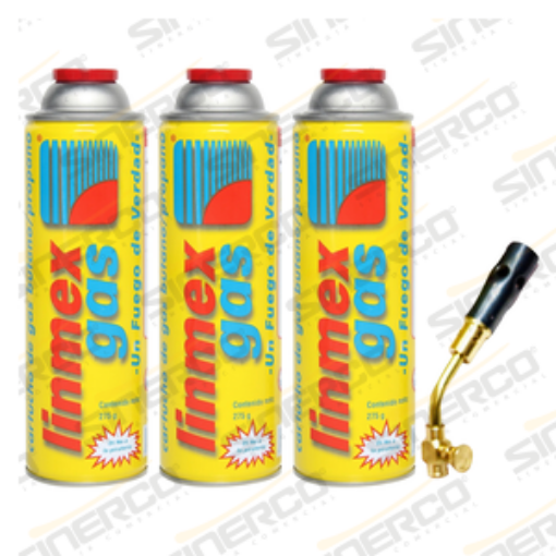 Imagen de SOPLETE FIERRO G-4,CON 3 TANQUE DESECHABLE 275GR