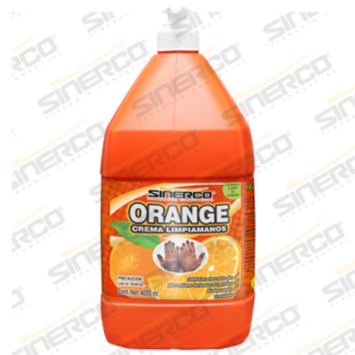 Imagen de DESENGRASANTE ORANGE CREMA P/MANOS 4 LTS SINERCO