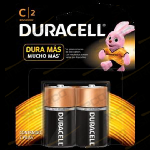 Imagen de PILA ALCALINA DURACELL "C" C/2