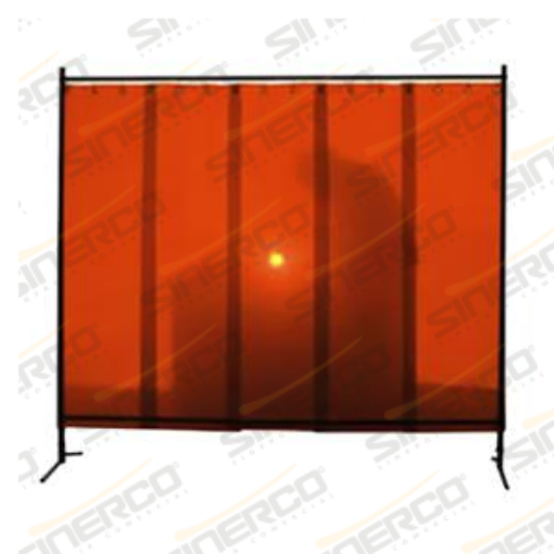 Imagen de CORTINA NARANJA PARA AREAS SOLDADURA 1.83X2.43 MTS