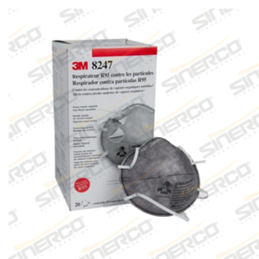 Imagen de 8247 R95 - RESPIRADOR P/PART. C/OLORES MOLESTOS/VO