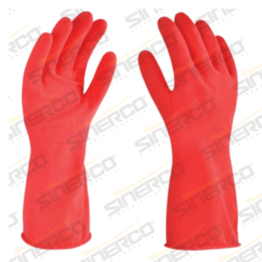 Imagen de GUANTE LATEX FLOCADO ROJO 13" LARGO TALLA 10