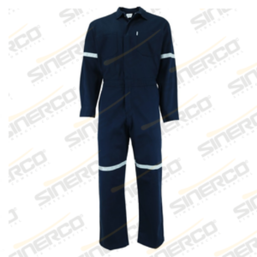 Imagen de OVEROL AZUL MARINO C/REFLEJANTE T-38 GABARDINA