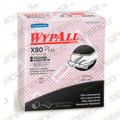 Imagen de KCP 1416 WYPALL X80PLUS FOOD SERVICE PAÑOS ROJO 10 PAQUETES DE 30 PIEZAS