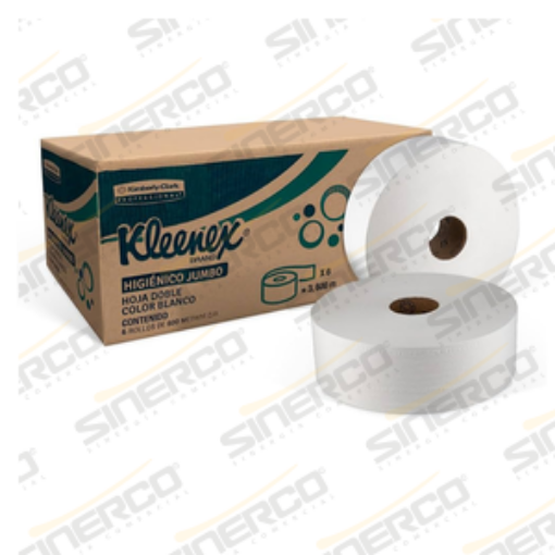 Imagen de KCP 90607 KLEENEX HIGIENICO JUMBO SR 600M X 9.5 CM X 6 ROLLOS HD