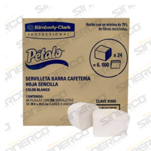 Imagen de KCP 91685 PETALO SERVILLETA BARRACAFETERÍA SR 24 PAQUETES CON 250 SERVILLETAS