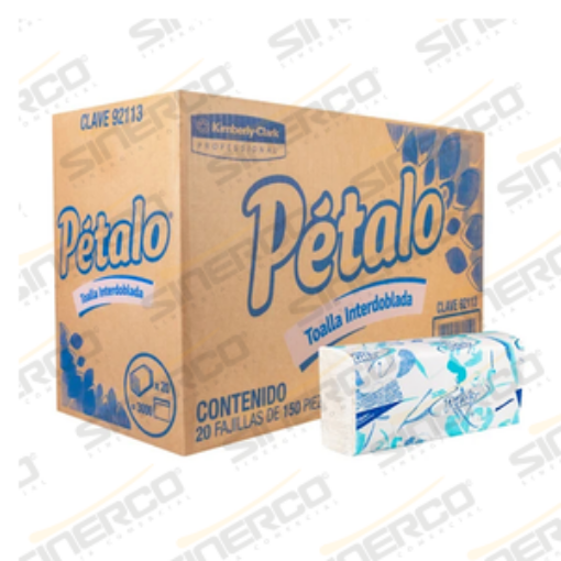 Imagen de KCP 92113 PETALO TOALLA INTERDOBLADA 150 HOJAS 20 PAQUETES